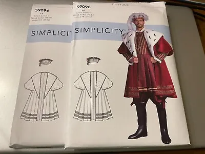 Simplicity Pattern S9096 Mens Renaissance~Tudor~Historical Costume: Robe~Hat • $3.75