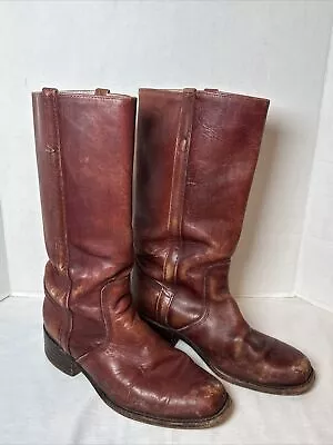 Vintage Frye 3572 Campus Boots Leather Oxblood Men’s Size 9D USA Made Distressed • $74.99