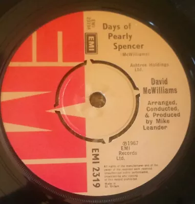 David McWilliams - Days Of Pearly Spencer (7  Single RE) • £16.49