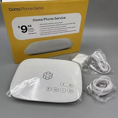 Ooma Phone Genie VoIP Home Phone Service White 100-0474-100 OOMAPG IOS Android • $29.94