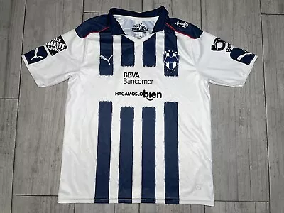 Rayados De Monterrey Youth Puma Soccer Jersey Sz XL Preowned White/Blue • $28.99