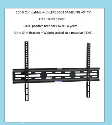 LE40D503 SAMSUNG 40  SLIM TV BRACKET WALL MOUNT LCD Screen Fixing NEW • £15.99