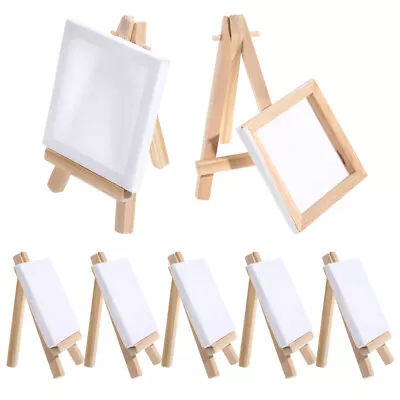 12 Sets Creative Mini Canvas Stand Mini Easels With Canvas Boards Small • $19.64