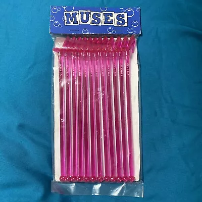 Krewe Of MUSES New Orleans Mardi Gras 12 Pink Swizzle Stir Sticks Shoe Theme NEW • $9.99