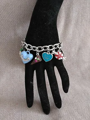£30 • Buy JUICY COUTURE Silver Metal Chain Bracelet With 6 Charms