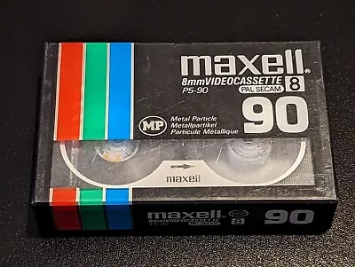 Maxell 8mm Video Cassette 8 - P5-90 Camcorder Tape - NewSealed 90mins 8mm • £4.99