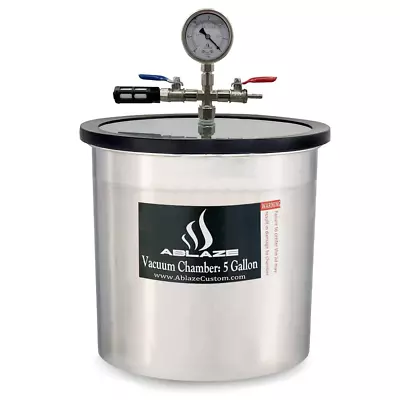 5 Gallon Gal Vacuum Chamber Stainless Steel Degassing Urethanes Silicone Epoxies • $98.99