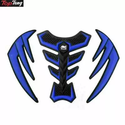 3D Rubber Side Tank Pad Protector Gas Fit For Kawasaki ZX 6R 10R Z1000 Z750 Bl N • $17.61