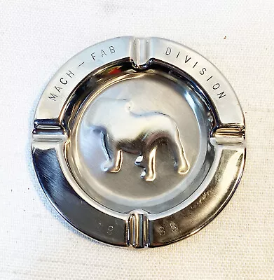 1985 Mack Bulldog Ornament Stamped Stainless Steel Ashtray Division Cigar Truck • $117.77