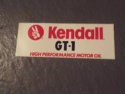 Kendall Gt-1 Turbo Motor Oil Sticker 6 X2.5  Great Shape Vintage Free Shipping • $2.50