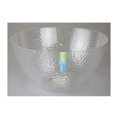 £6.48 • Buy Large Clear Dimple Plastic Salad Serving Mixing Bowl 25.5cm Outdoor Dining BBQ