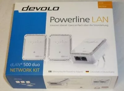 Devolo DLAN 500 AVplus Powerline Network Adapters Starter Kit (2 Adapters) • £25