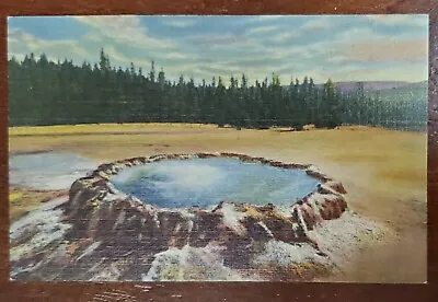 $12.83 • Buy Postcard Punch Bowl Spring Upper Geyser 1939 Yellowstone Park Linen Vintage P367