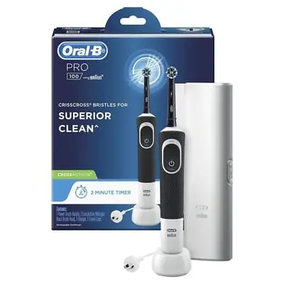 $39.99 • Buy Oral B Pro 100 Cross Action Power Toothbrush Black