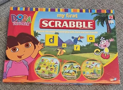 My First Scrabble DORA THE EXPLORER Board Game Mattel 2005 ⭐️COMPLETE⭐️ • £4.50