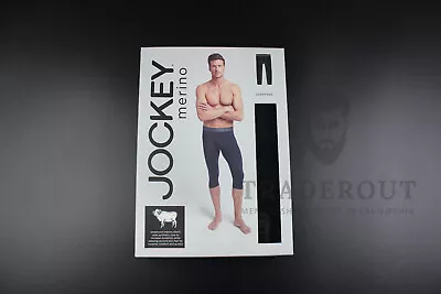 Jockey Mens Black Merino Wool Mid John Overknee Long Underwear Size S • $67.50