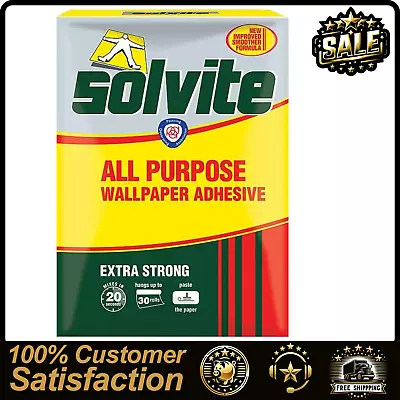 Solvite Extra Strong All Purpose Wallpaper Adhesive Plus 50% 30 Roll Box • £14.04