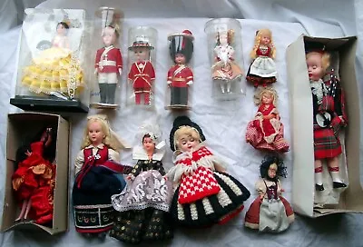 VINTAGE DOLLS In National Costumes Of The World - 1960's  1970s - JOBLOT OF 13 • £29.99