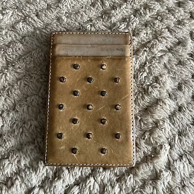 J. Crew MAGIC Leather Card Case/Wallet Tan • $20