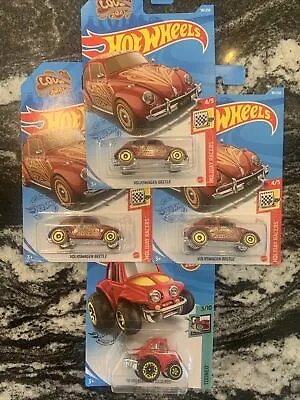 2022 HOT WHEELS Volkswagen VW Beetle New Baja Bug Holiday Racers X4 VW Bug • $10.95