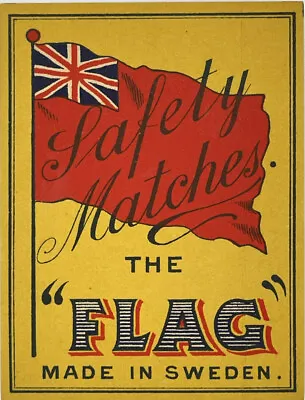 Antique Uncirculated The  Flag  Safety Match Label || Union Jack Britain • £17.06