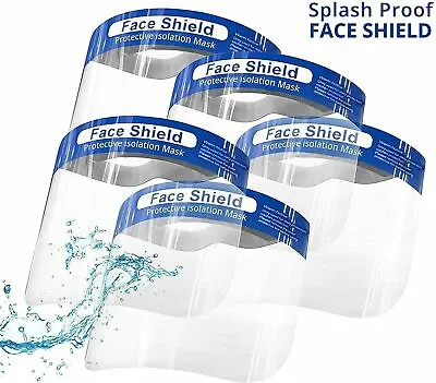 Face Shield Full Face Visor Transparent Mask Clear Plastic Shields 1-10 Pack • £3.99