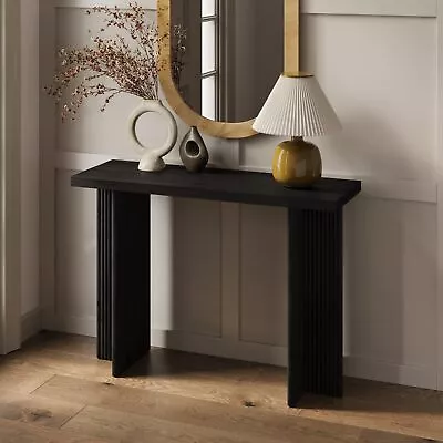 Fluted Console Table - Small Entry Table For Narrow Spaces - Modern Mid-Century • $501.66