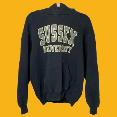 £6 • Buy Sussex University Brighton Black Vintage Hoodie