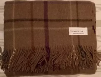 Solway Blankets Merino Wool Blanket/Throw. Quality British Made.  185cm X 140cm • £24.99