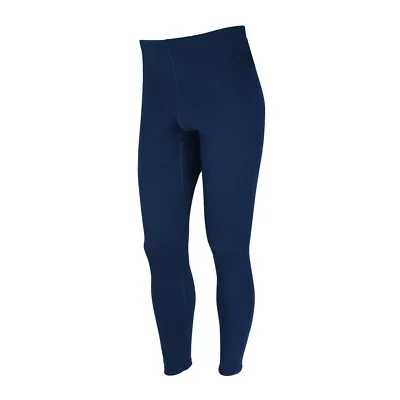 WW Mens Australia Made Pure Wool 300gsm Long John Thermal Pants Navy Blue (U895) • $149.95