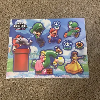Super Mario Bros Wonder GameStop Preorder Exclusive Sticker Sheet Factory Sealed • $5