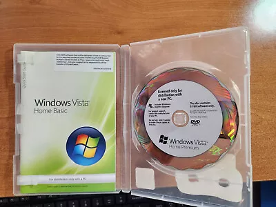 Vintage Microsoft Operating System Disc Windows Vista Home Premium 32-bit W/ Key • $19.89