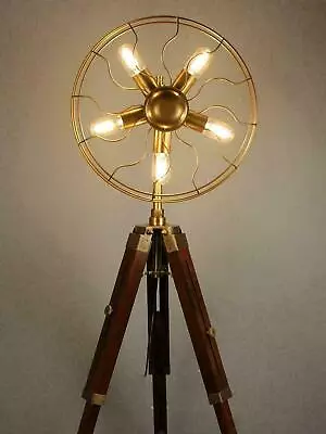 64 Antique Tripod Fan Light Floor Lamp Modern Look Beautiful Home Decorative • $194.99