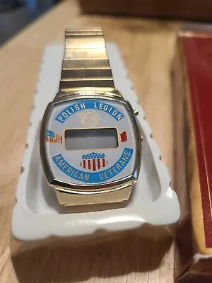 Vintage Polish Legion American Veterans Quartz Novelty Watch Digital • $9.99