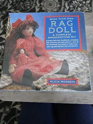 Alicia Merrett Make Your Own Rag Doll Kit NIB  Complete W/ Book & Fabric NEW • $16