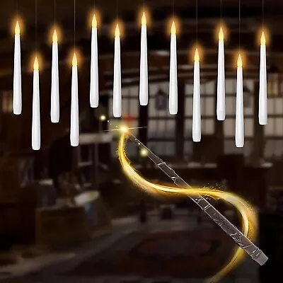 Flameless LED Candles With Magic Wand Remote Hanging Floating Candles Battery O • $21.99