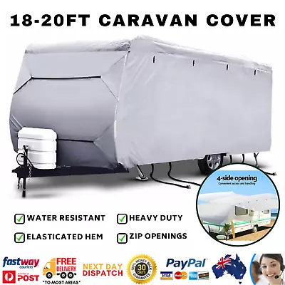 Caravan Cover Heavy Duty 18-20ft 4 Layer Waterproof Campervan Camper Pop Top UV • $144.92