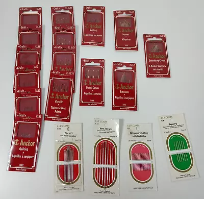 Lot Of J&P Coats Crafting Needles Anchor Quilting Darners Embroidery Chenille • $14.99