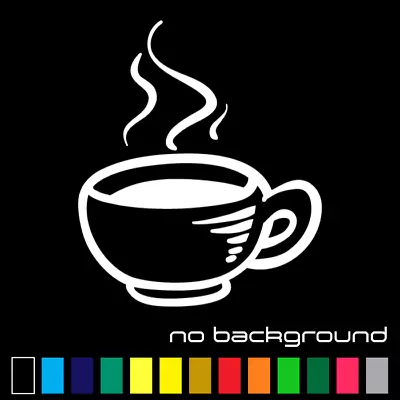 Coffee Cup Sticker Vinyl Decal - Mug Tumbler Hot Kitchen Art Wall Car Window • $4.15