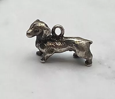 Vintage Sterling Silver Dachshund Dog Charm • $12