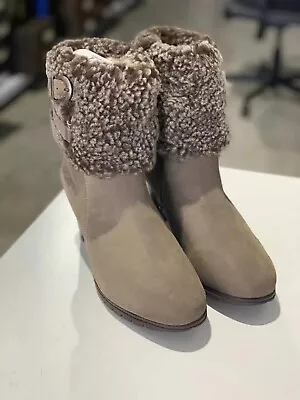 Ozwear UGG Ankle Boots With 7cm Thick Heels Australian Merino Wool Ladies 10 • $55