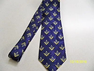 Brilliant Mason Masonic Blue Lodge Fraternal Men's Necktie New! #40 • $13.98