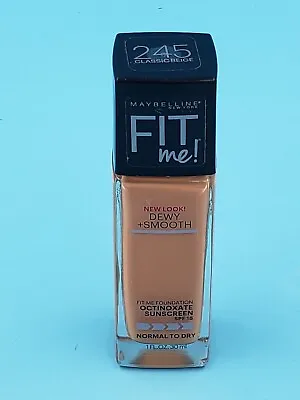 Maybelline Fit Me Dewy & Smooth Liquid Foundation SPF 18 #245 Classic Beige  • $8.25