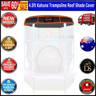 $53.36 • Buy 4.5ft Kahuna Trampoline Roof Shade Cover Black 90% Uv-block Shade Sail Material