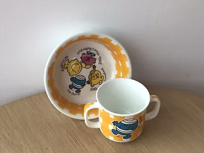 Marks & Spencer St.Michael Vintage Cup & Bowl Mr.Men Little Miss Bone China • £5.90