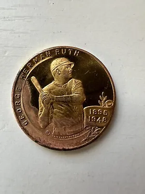 Babe Ruth - Bronze Coin - Newark News - Benefit Foundation Children Cancer Fund • $15
