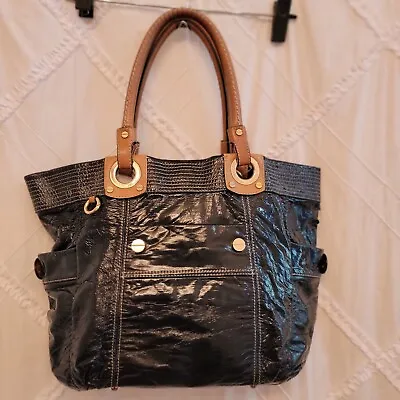 Milly Black Patent Leather Tote Bag • $38