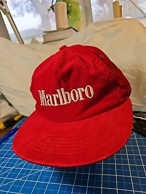 Vintage Marlboro Corduroy Snapback Hat / Cap Pre-Owned • $77.54