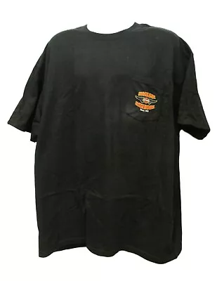 Harley Davidson  Men's Stack Wing Beefy Pocket Black T-shirt S/s [new] • $17.99