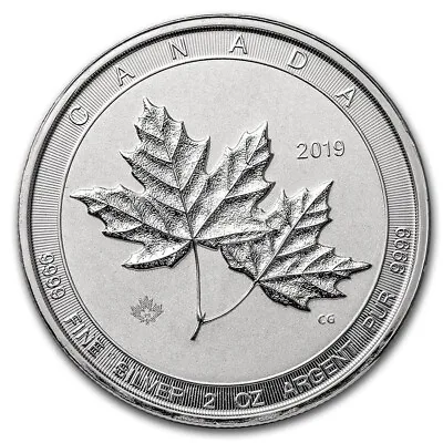 2019 2 Oz Canadian Mint Silver Twin Maples - .9999 Fine Silver • $69.45